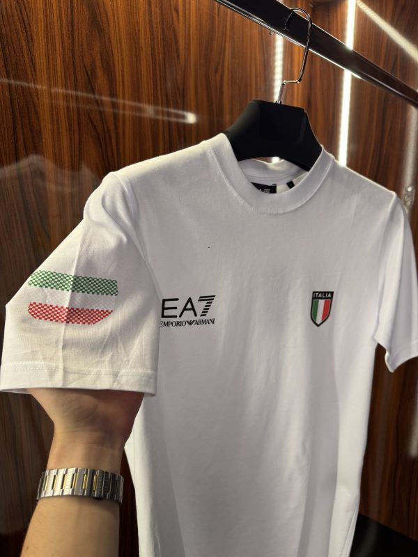 Emporio Armani ITALIA Logo T-Shirt | Beyaz (ea03) - Görsel 3