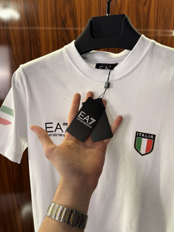 Emporio Armani ITALIA Logo T-Shirt | Beyaz (ea03) - Görsel 4