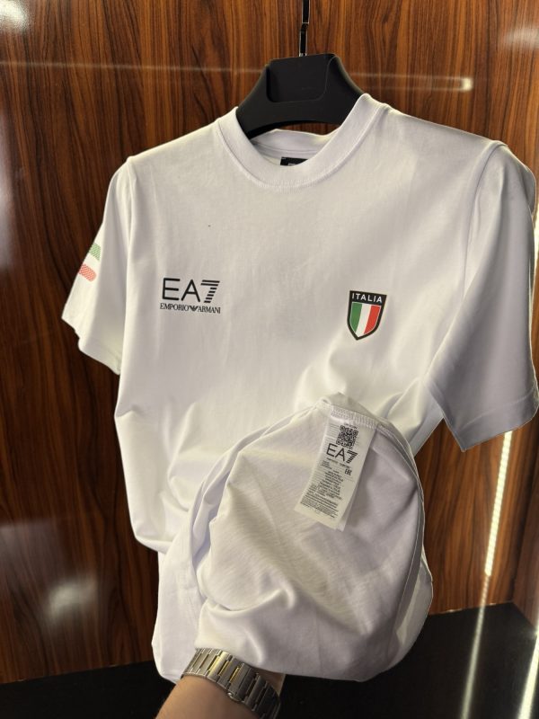 Emporio Armani ITALIA Logo T-Shirt | Beyaz (ea03) - Görsel 5