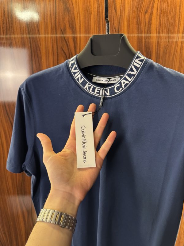 Calvin Klein Yaka Detaylı T-Shirt | Lacivert (ck05) - Görsel 4