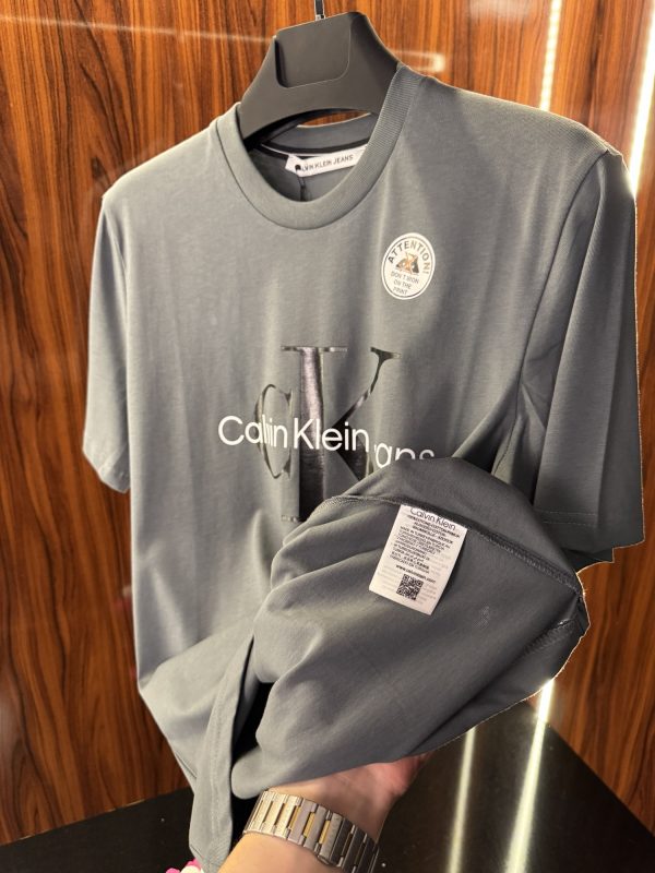 Calvin Klein Logo T-Shirt | Gri (ck01) - Görsel 5