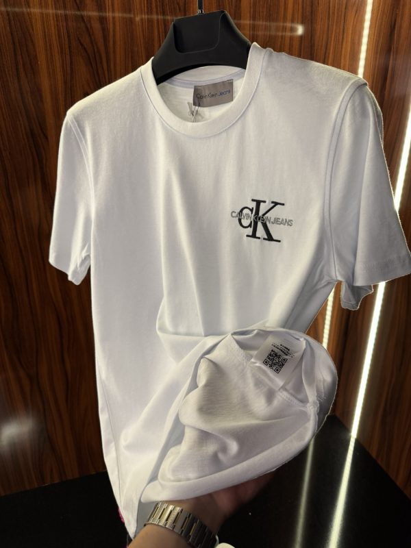 Calvin Klein Nakış Logo T-Shirt | Beyaz (ck06) - Görsel 4