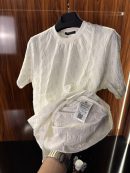 Louis Vuitton Kabartma Monogram Baskı T-Shirt | Beyaz (lv07)