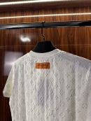 Louis Vuitton Kabartma Monogram Baskı T-Shirt | Beyaz (lv07)