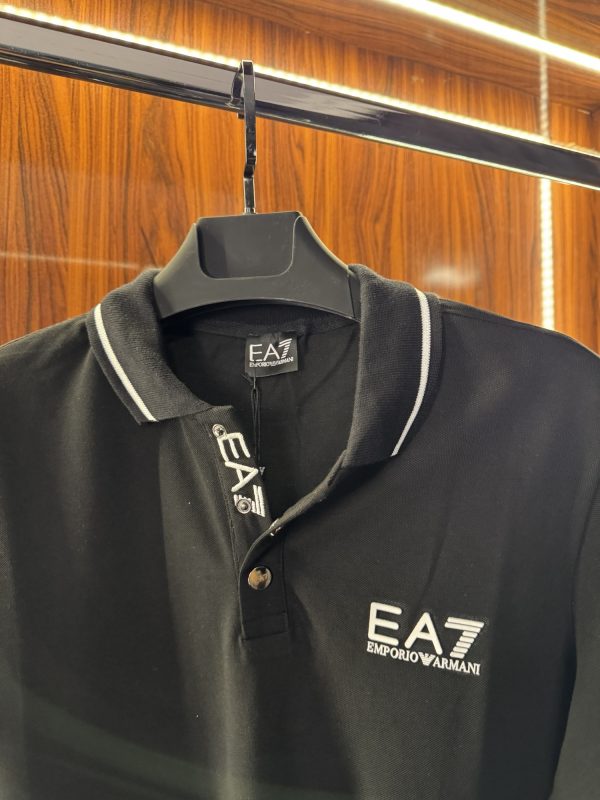 Emporio Armani Yaka Detaylı Polo Yaka | Siyah - Görsel 2