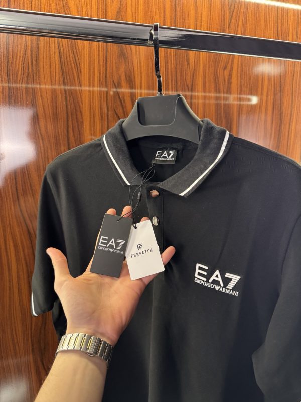 Emporio Armani Yaka Detaylı Polo Yaka | Siyah - Görsel 3