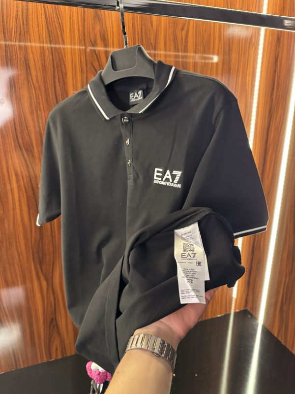 Emporio Armani Yaka Detaylı Polo Yaka | Siyah - Görsel 5