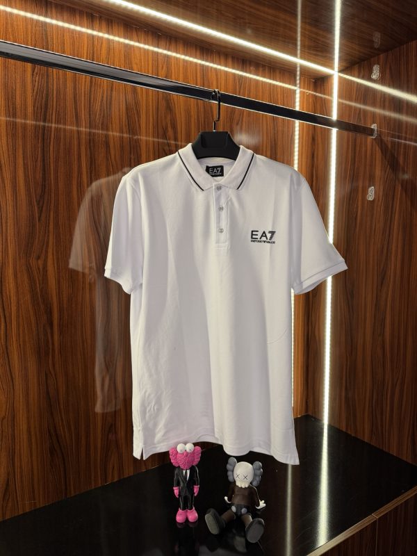 Emporio Armani Slikon Detay Polo Yaka | Beyaz
