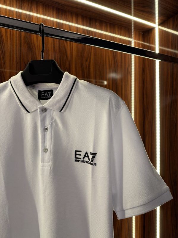 Emporio Armani Slikon Detay Polo Yaka | Beyaz - Görsel 2