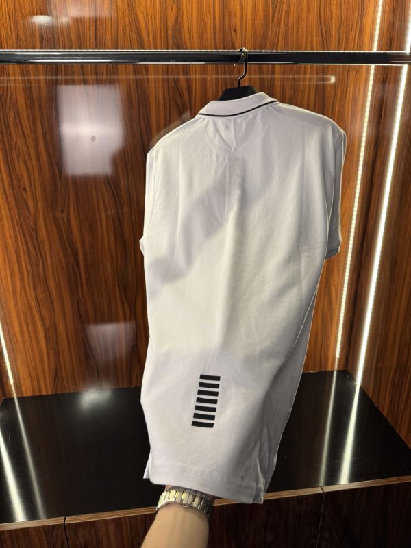 Emporio Armani Slikon Detay Polo Yaka | Beyaz - Görsel 5
