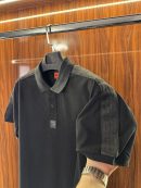 Hugo Boss Omuz Şeritli Polo Yaka | Siyah