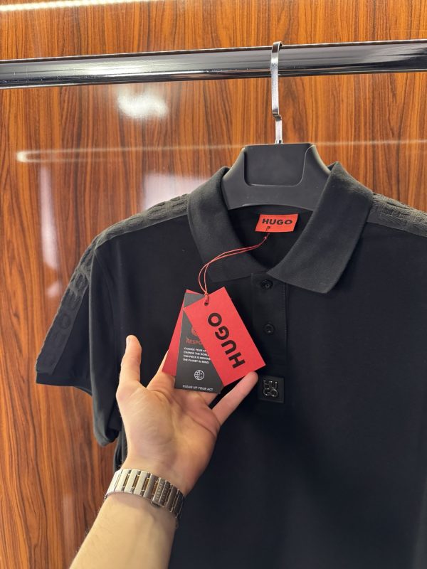 Hugo Boss Omuz Şeritli Polo Yaka | Siyah - Görsel 3