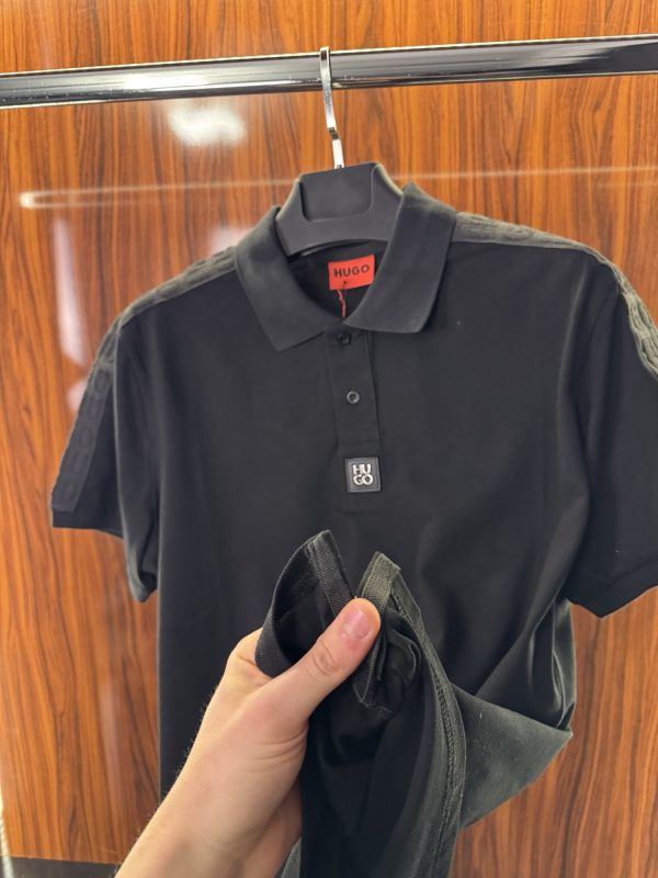 Hugo Boss Omuz Şeritli Polo Yaka | Siyah - Görsel 4