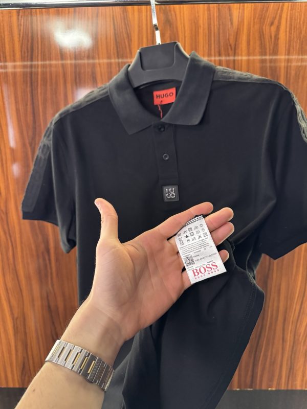 Hugo Boss Omuz Şeritli Polo Yaka | Siyah - Görsel 5