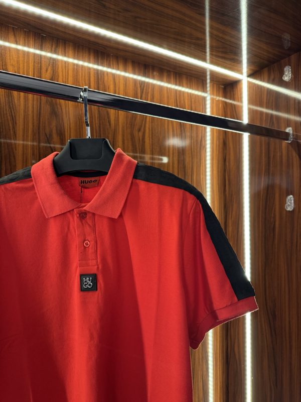 Hugo Boss Omuz Şeritli Polo Yaka | Kırmızı - Görsel 2