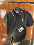 Moncler Şeritli Polo Yaka | Siyah