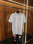 Moncler Şeritli Polo Yaka | Beyaz