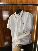 Moncler Şeritli Polo Yaka | Beyaz