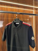 Moncler Omuz Şeritli Polo Yaka | Siyah