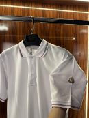 Moncler Şeritli Polo Yaka | Beyaz