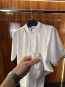 Moncler Şeritli Polo Yaka | Beyaz