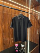 Moncler Şeritli Polo Yaka | Siyah