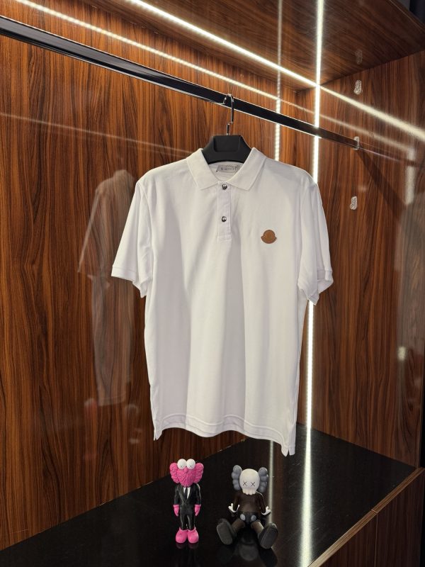 Moncler Deri Logo Polo Yaka | Beyaz