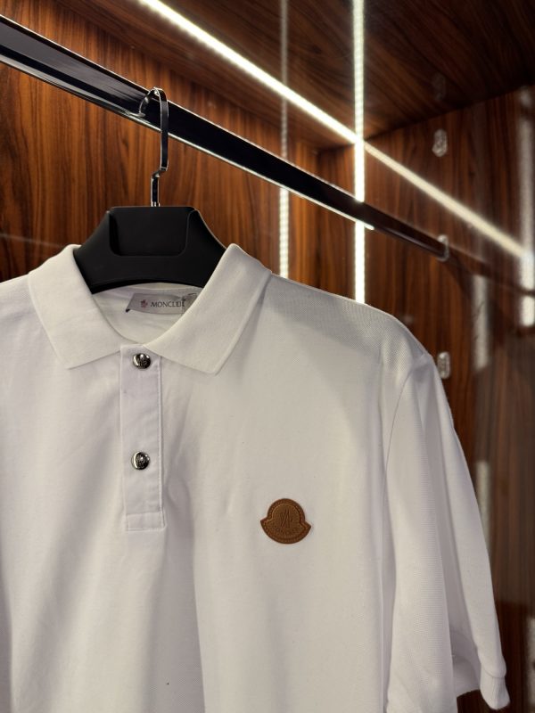 Moncler Deri Logo Polo Yaka | Beyaz - Görsel 2