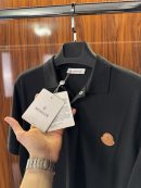 Moncler Deri Logo Polo Yaka | Siyah