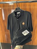 Moncler Deri Logo Polo Yaka | Siyah