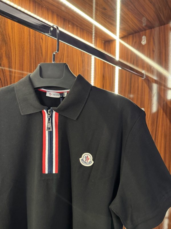 Moncler Fermuar Detay Polo Yaka | Siyah - Görsel 2