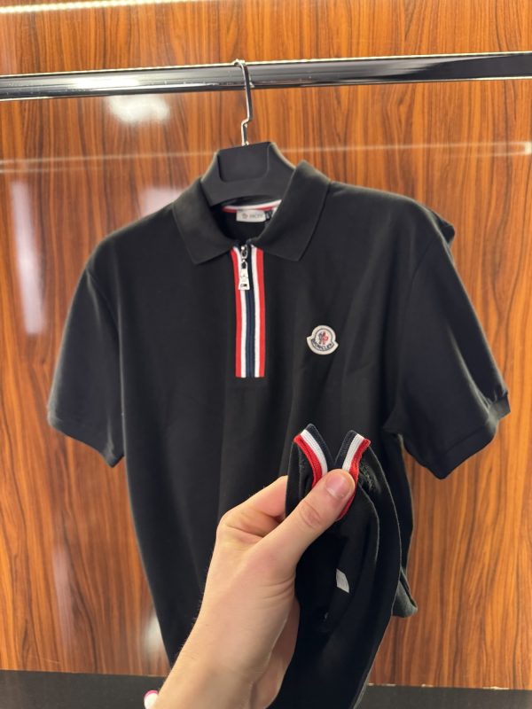 Moncler Fermuar Detay Polo Yaka | Siyah - Görsel 5
