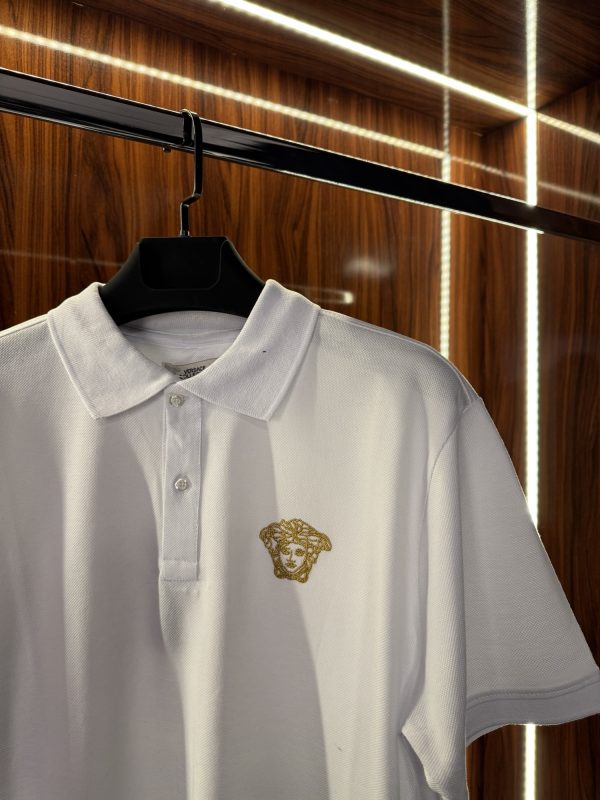 Versace Nakış Logo Polo Yaka | Beyaz - Görsel 2