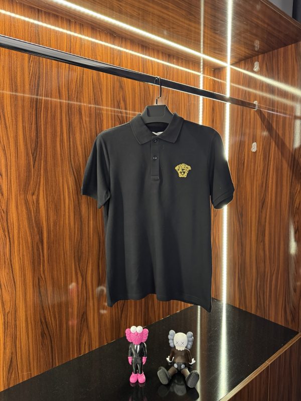 Versace Nakış Logo Polo Yaka | Siyah