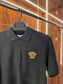 Versace Nakış Logo Polo Yaka | Siyah