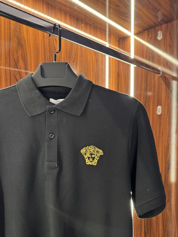 Versace Nakış Logo Polo Yaka | Siyah - Görsel 2