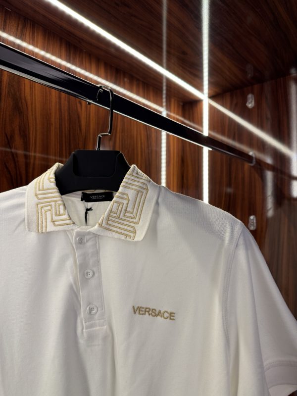 Versace Nakış Logo Yaka Detay Polo Yaka | Beyaz - Görsel 2