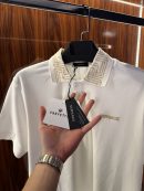 Versace Nakış Logo Yaka Detay Polo Yaka | Beyaz