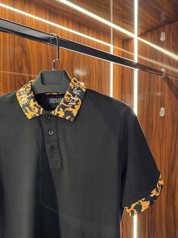 Versace Yaka Detay Polo Yaka | Siyah - Görsel 2