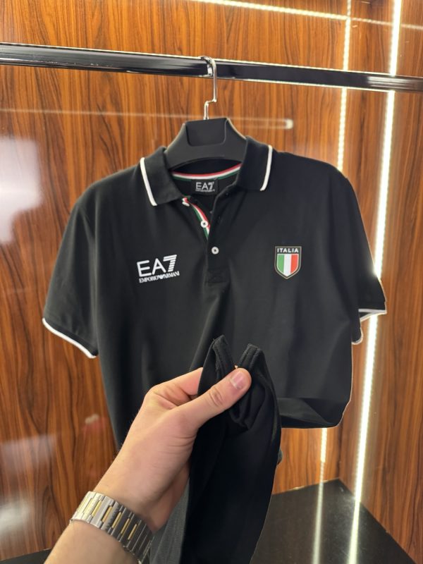 Emporio Armani İtalia Detay Polo Yaka | Siyah - Görsel 5