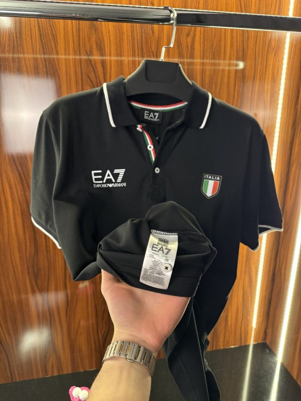Emporio Armani İtalia Detay Polo Yaka | Siyah - Görsel 6