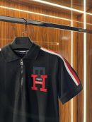 Tommy Hilfigher Fermuarlı Polo Yaka | Siyah