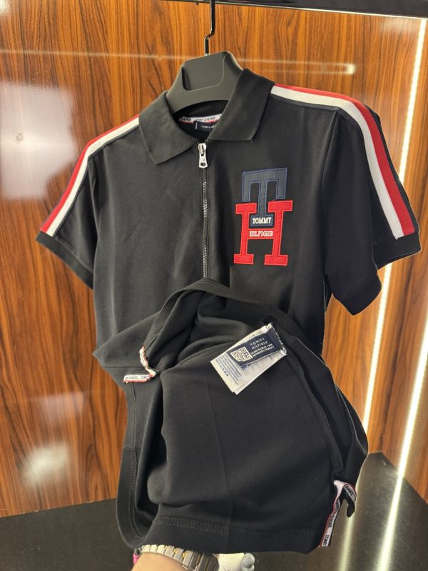 Tommy Hilfigher Fermuarlı Polo Yaka | Siyah - Görsel 4