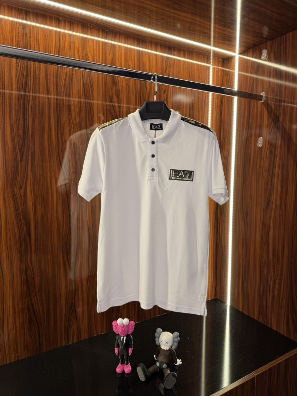 Emporio Armani Gold Detay Polo Yaka | Beyaz