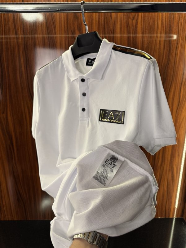 Emporio Armani Gold Detay Polo Yaka | Beyaz - Görsel 4
