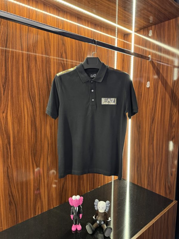 Emporio Armani Gold Detay Polo Yaka | Siyah