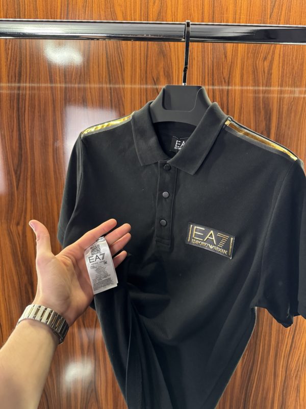 Emporio Armani Gold Detay Polo Yaka | Siyah - Görsel 4