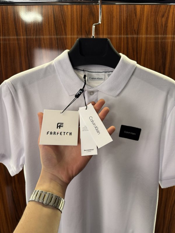 Calvin Klein Nakış Logo Polo Yaka | Beyaz - Görsel 3