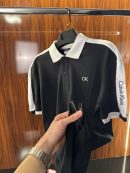 Calvin Klein Omuz Detaylı Nakışlı Polo Yaka | Siyah