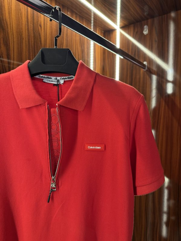 Calvin Klein Yaka Detaylı Polo Yaka | Kırmızı - Görsel 2